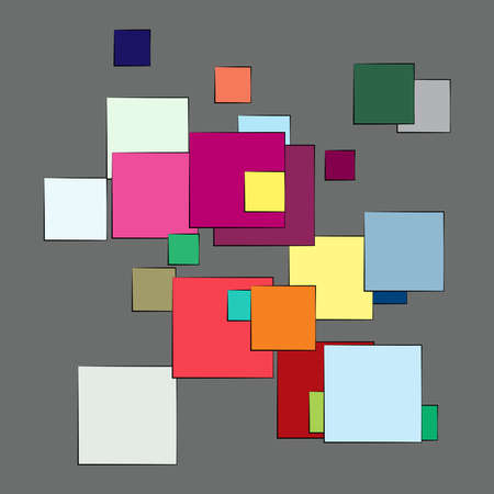 Random, scattered squares pattern, texture element. Randomness concept. Stock vector illustration, clip-art graphicsのイラスト素材