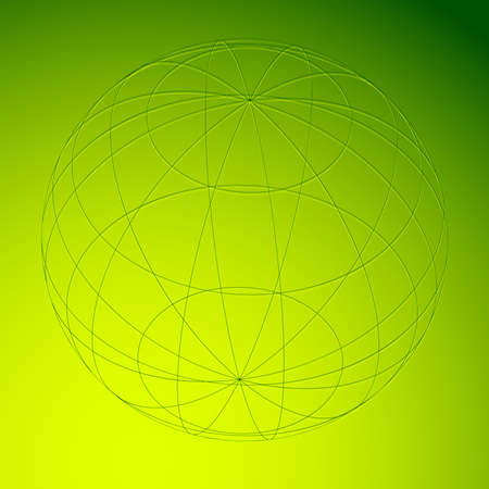 Wireframe, grid, mesh sphere, globe, ball vector illustration. Stock vector illustration, clip-art graphicsのイラスト素材