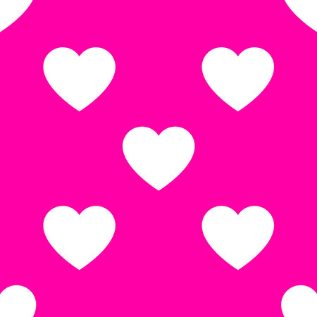 Pink / purple seamless, repeatable heart shape, icon pattern, texture. Heart wrapper, wrapping paper background. Stock vector illustration, clip-art graphicsのイラスト素材
