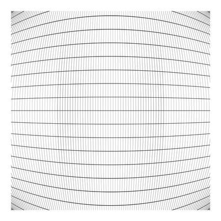Grid, mesh, grating, trellis, wireframe with distortion, deformation effect. Warp tweak distort grid - stock vector illustration, clip-art graphicsのイラスト素材