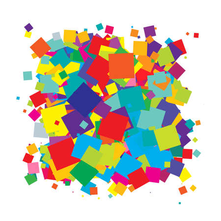 Abstract overlapping squares element vector illustration. Stock vector illustration, clip-art graphicsのイラスト素材