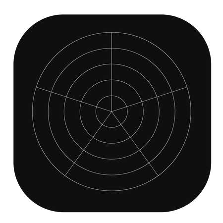 Polar, circular grid, mesh. Pie chart, graph element. Stock vector illustration, clip-art graphicsのイラスト素材