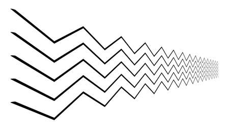 Wavy, zig-zag, criss-cross lines. Waving stripes. Stock vector illustration, clip-art graphicsのイラスト素材