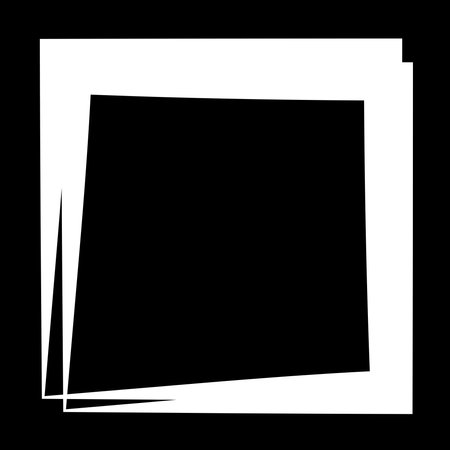 Random square contour frame, border element. Stock vector illustration, clip-art graphicsのイラスト素材