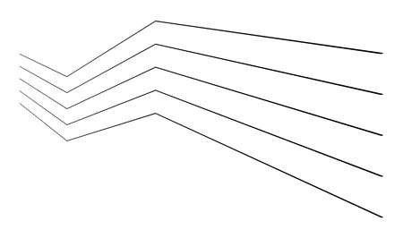 Wavy, zig-zag, criss-cross lines. Waving stripes. Stock vector illustration, clip-art graphicsのイラスト素材