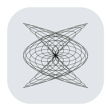 Abstract line drawing, line art formation, structure. Stock vector illustration, clip-art graphicsのイラスト素材