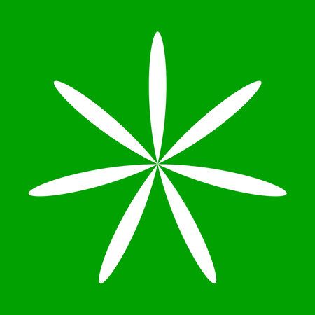 Leaf, flower and plant silhouette element. Stock vector illustration, clip-art graphicsのイラスト素材