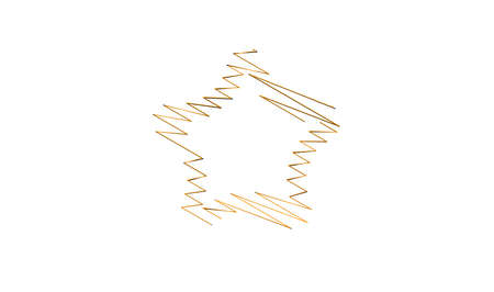 Drawn, sketch star. Line drawing star element. Stock vector illustration, clip-art graphicsのイラスト素材