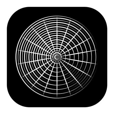 Converging radial, circular lines element. Stock vector illustration, clip-art graphicsのイラスト素材