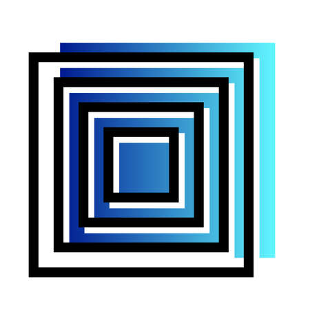 Abstract geometric icon, symbol, shape, design element template stock vector illustration, graphic. Glyph clip artのイラスト素材