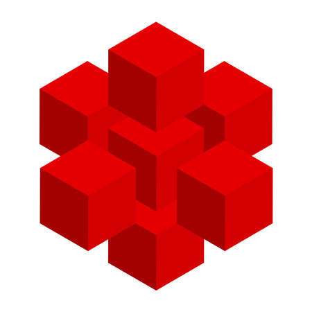 Abstract geometric icon, symbol, shape, design element template stock vector illustration, graphic. Glyph clip artのイラスト素材