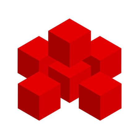 Abstract geometric icon, symbol, shape, design element template stock vector illustration, graphic. Glyph clip artのイラスト素材