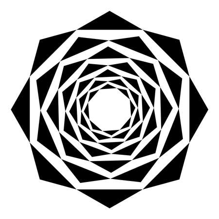 Abstract geometric icon, symbol, shape, design element template stock vector illustration, graphic. Glyph clip artのイラスト素材