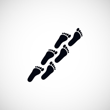 foot icon vector, flat design best vector iconのイラスト素材