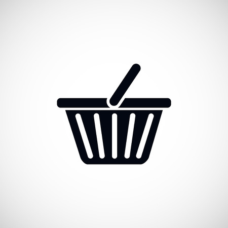 Shopping basket icon, flat design best vector iconのイラスト素材