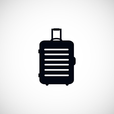 travel bag icon, flat design best vector iconのイラスト素材