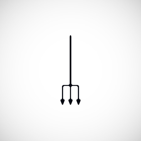 Garden fork vector icon, flat design best vector icon