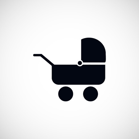 Pram icon, flat design best vector iconのイラスト素材