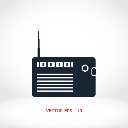 radio icon vector, flat design best vector iconのイラスト素材