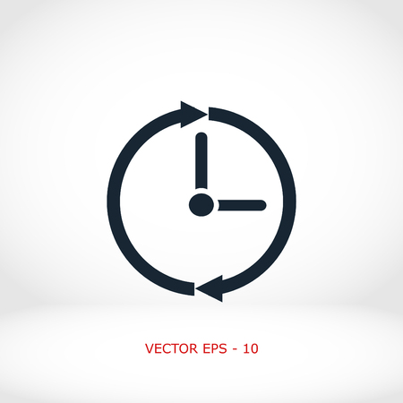 clock icon vector, flat design best vector iconのイラスト素材