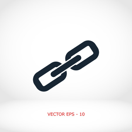 Chain link icon, flat design best vector iconのイラスト素材