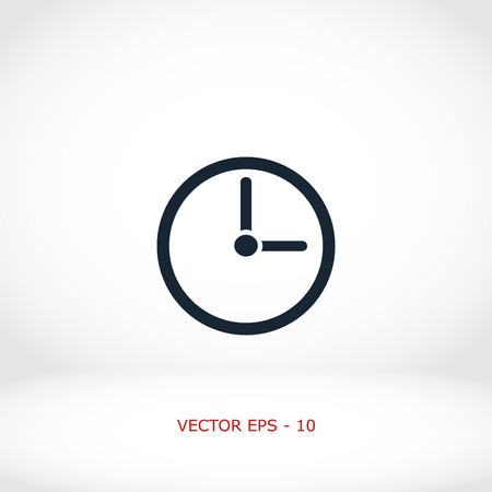 clock icon vector, flat design best vector iconのイラスト素材
