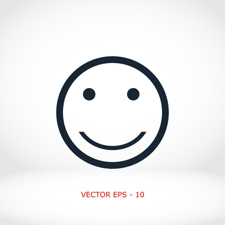 smiles icon vector, flat design best vector iconのイラスト素材