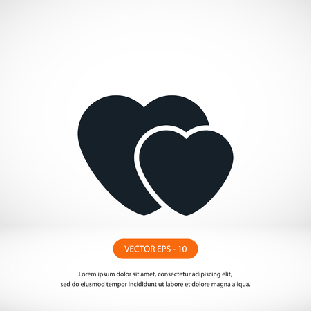heart vector icon, flat design best vector iconのイラスト素材