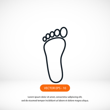 foot vector icon, flat design best vector iconのイラスト素材