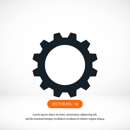 gear icon vector, flat design best vector iconのイラスト素材