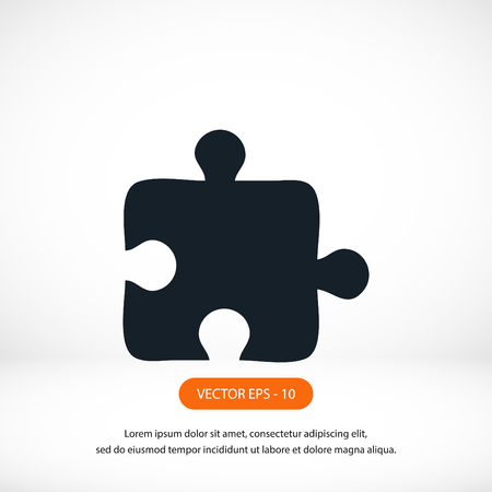 puzzle icon vector, flat design best vector iconのイラスト素材