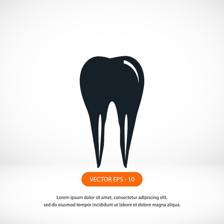 Tooth iconvector, flat design best vector iconのイラスト素材