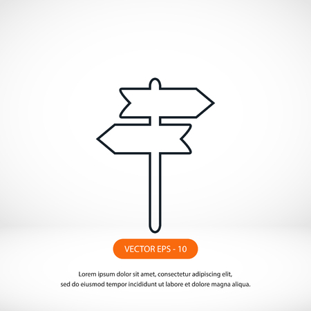 signpost vector icon, flat design best vector iconのイラスト素材