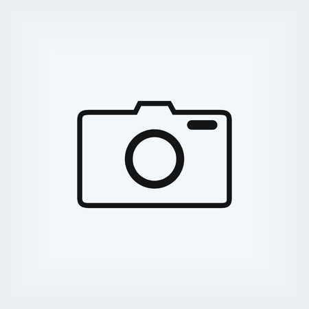 photo camera vector icon, flat design best vector iconのイラスト素材