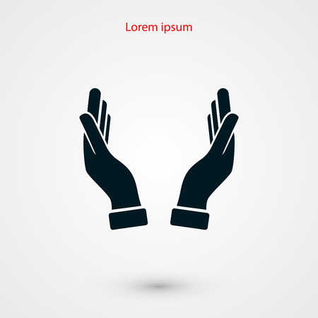 hands icon vector, flat design best vector iconのイラスト素材