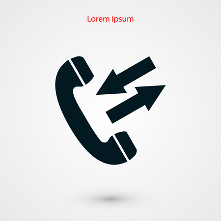 black phone icon, flat design best vector iconのイラスト素材