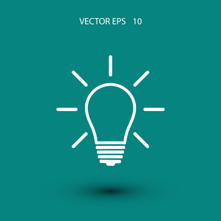 Light bulb icon, flat design best vector iconのイラスト素材