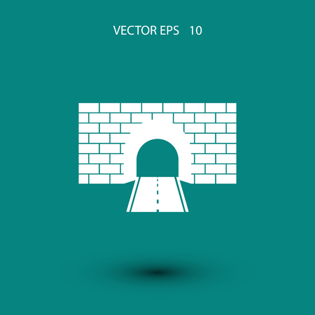 Tunnel icon vector, flat design best vector iconのイラスト素材