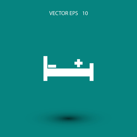 hospital bed  icon vector, flat design best vector iconのイラスト素材
