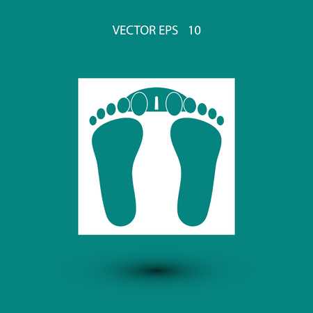 footprints icon vector, flat design best vector iconのイラスト素材