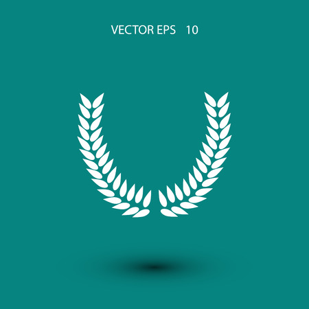 wheat vector icon, flat design best vector iconのイラスト素材