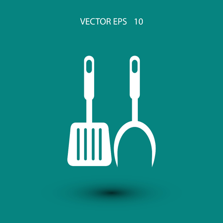 bbq icon vector, flat design best vector iconのイラスト素材