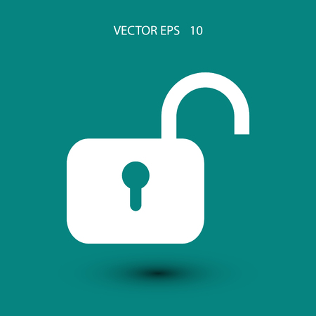 Padlock icon vector, flat design best vector iconのイラスト素材