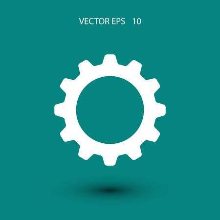 gear icon vector, flat design best vector iconのイラスト素材