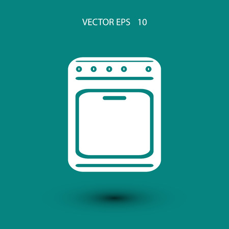 stove icon vector, flat design best vector iconのイラスト素材