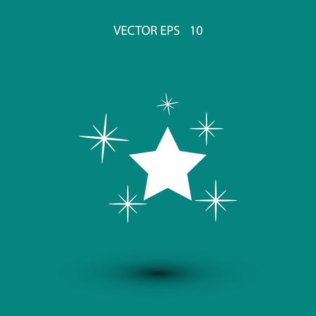 Star vector icon, flat design best vector iconのイラスト素材