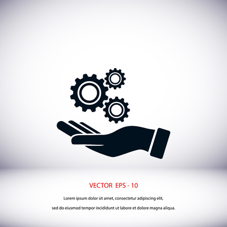 Installation and support icon, flat design best vector iconのイラスト素材