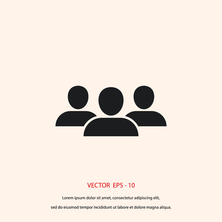 Group icon vector, flat design best vector iconのイラスト素材