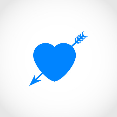 Heart and Arrow icon, flat design best vector iconのイラスト素材