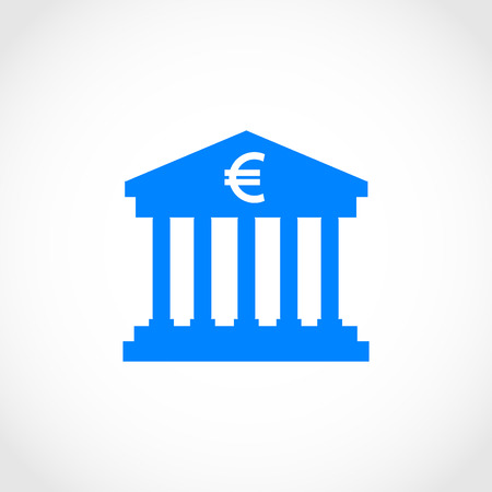 Euro Bank vector icon, flat design best vector iconのイラスト素材